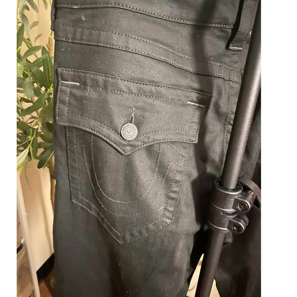 True Religion Men’s Black Jeans – Size 34x31 – Classic Straight Fit
